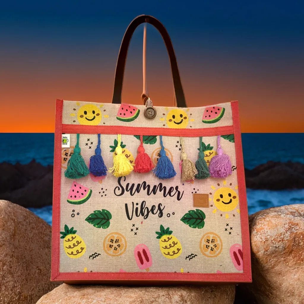 Summer vibes jute bags